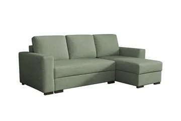 Denegal 3-sits Hörnbäddsoffa - Grön - Products - Möbler - Soffa - Bäddsoffa - Hörnbäddsoffa