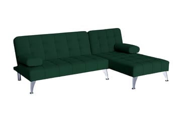 Divansoffa i grön sammet med bäddfunktion - grön - Products - Möbler - Soffa - Bäddsoffa - Bäddsoffa divan
