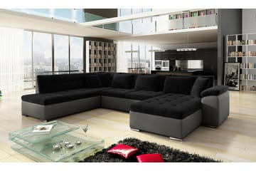 Dynir 4-sits Bäddsoffa - Svart/Grå - Products - Möbler - Soffa - Bäddsoffa - Bäddsoffa längsbäddad