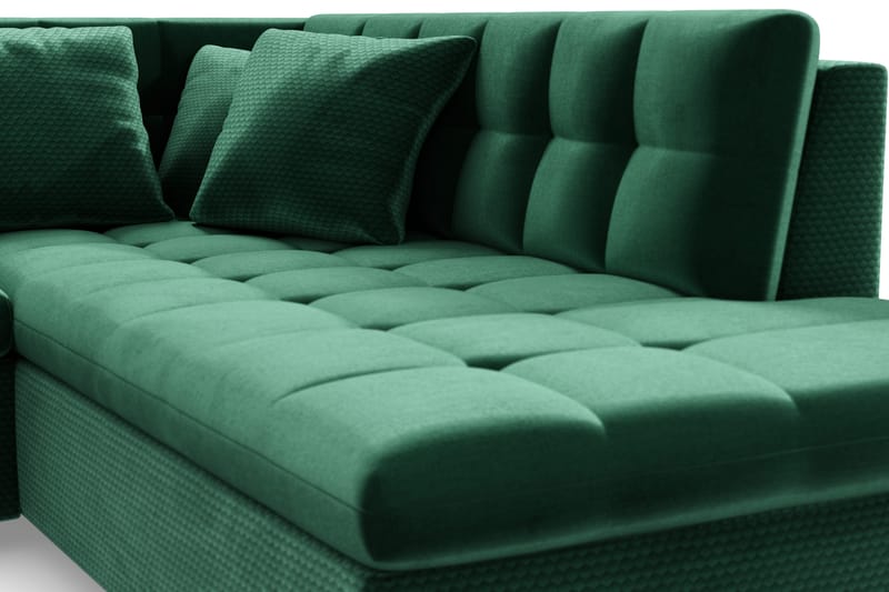 Dynir Bäddsoffa Divan Vänster - Mörkgrön - Products - Möbler - Soffa - Bäddsoffa - Bäddsoffa divan