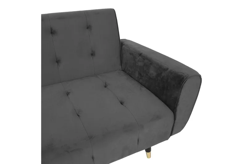 Falun Bäddsoffa 214x83 cm Grå Sammet - Products - Möbler - Soffa - Bäddsoffa - 3 sits bäddsoffa