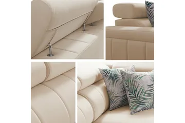 Galbally 3-sits Hörnbäddsoffa Light grey - Products - Möbler - Soffa - Bäddsoffa - Hörnbäddsoffa