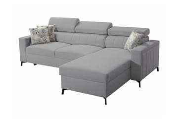 Galbally 3-sits Hörnbäddsoffa Light grey/Dark grey - Products - Möbler - Soffa - Bäddsoffa - Hörnbäddsoffa