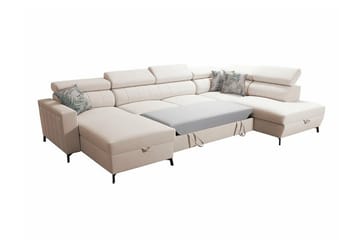 Galbally 5-sits Hörnbäddsoffa Ljusgrå - Products - Möbler - Soffa - Bäddsoffa - Hörnbäddsoffa