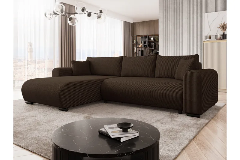 Handda Bäddsoffa med Divan 3-sits i Manchester - Brun - Products - Möbler - Soffa - Bäddsoffa - Bäddsoffa divan