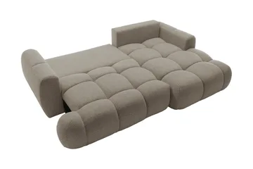 Handu Bäddsoffa med Divan 3-sits i Bouclé - Brun - Products - Möbler - Soffa - Bäddsoffa - Bäddsoffa divan