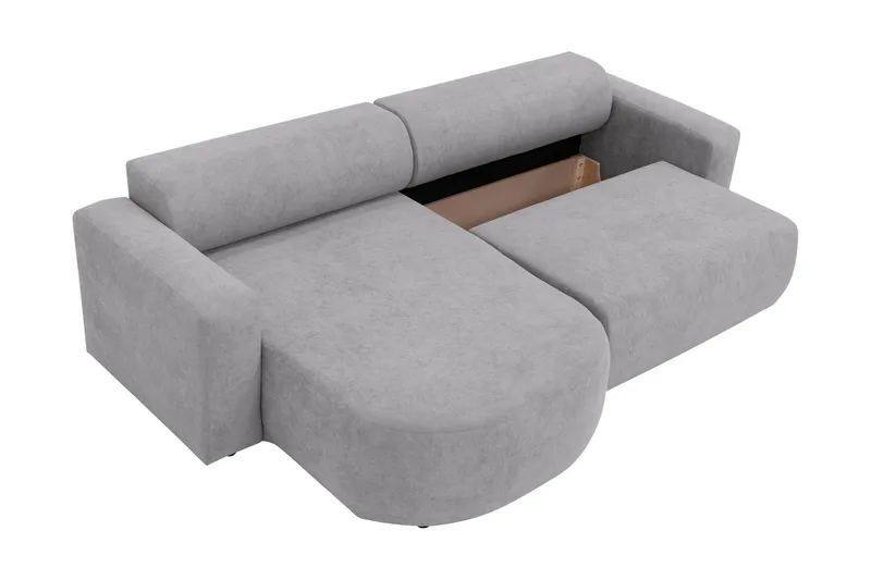 Hanish Bäddsoffa med Divan 3-sits i Plysch - Beige - Products - Möbler - Soffa - Bäddsoffa - Bäddsoffa divan