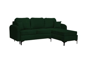 Knocklong 3-sits Hörnbäddsoffa Dark green - Products - Möbler - Soffa - Bäddsoffa - Bäddsoffa divan