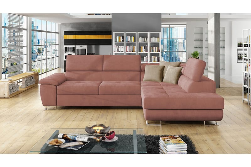 Reginia Bäddsoffa m. Schäslong L-formad - Products - Möbler - Soffa - Bäddsoffa - Bäddsoffa längsbäddad