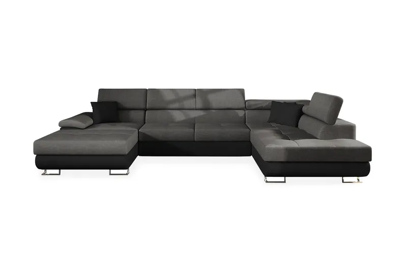 Reginia Bäddsoffa Vänster, Grå/Svart