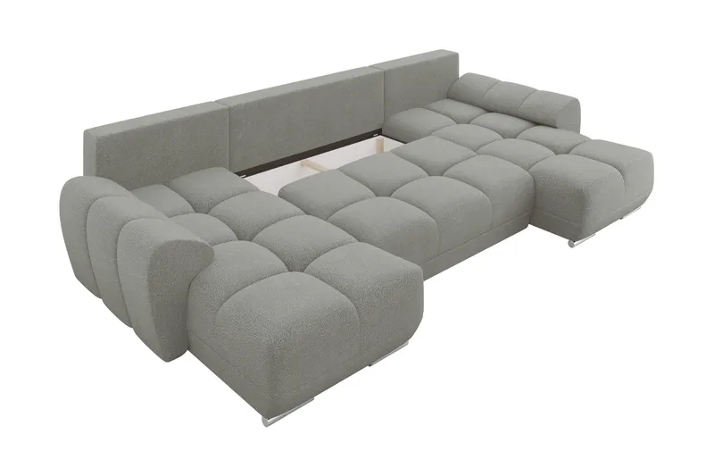 Simerly Bäddsoffa Dubbeldivan 4-sits - Ljusgrå - Products - Möbler - Soffa - Bäddsoffa - U bäddsoffa