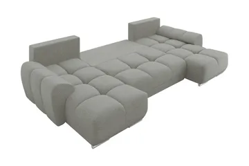 Simerly Bäddsoffa Dubbeldivan 4-sits - Ljusgrå - Products - Möbler - Soffa - Bäddsoffa - U bäddsoffa
