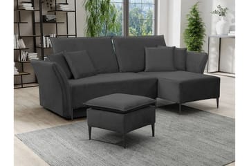 Staffin 3-sits Hörnbäddsoffa Dark grey - Products - Möbler - Soffa - Bäddsoffa - Hörnbäddsoffa