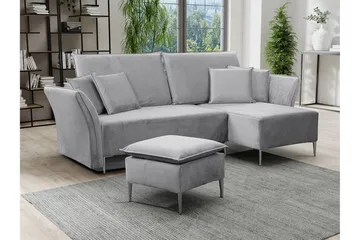 Staffin 3-sits Hörnbäddsoffa Ljusgrå - Products - Möbler - Soffa - Bäddsoffa - Hörnbäddsoffa