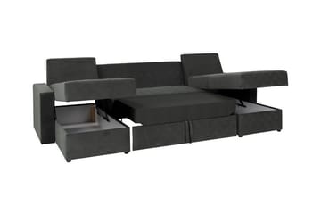Staffin 4-sits Hörnbäddsoffa Dark grey - Products - Möbler - Soffa - Bäddsoffa - Hörnbäddsoffa