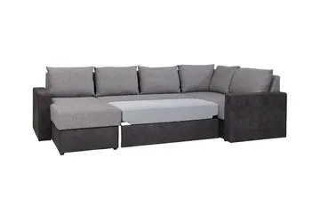 Staffin 4-sits Hörnbäddsoffa Dark grey/Light grey - Products - Möbler - Soffa - Bäddsoffa - Hörnbäddsoffa
