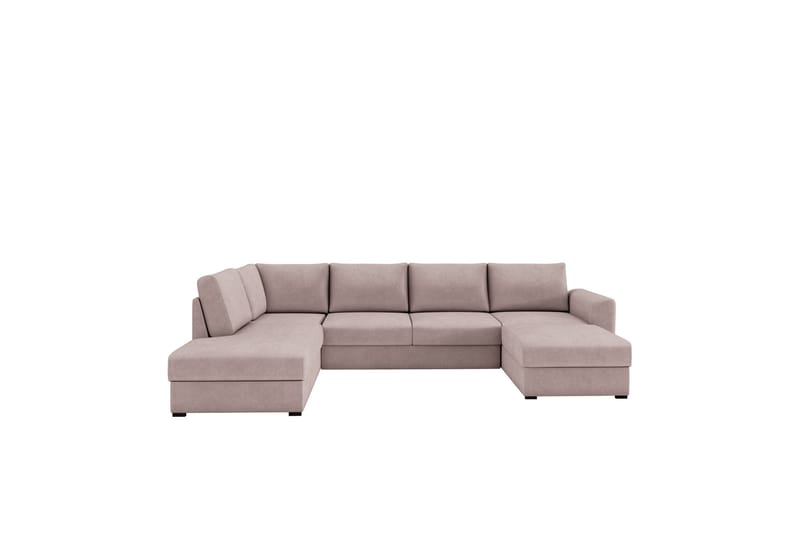 Taberk Bäddsoffa med Divan och Schäslong 4-sits, Rosa