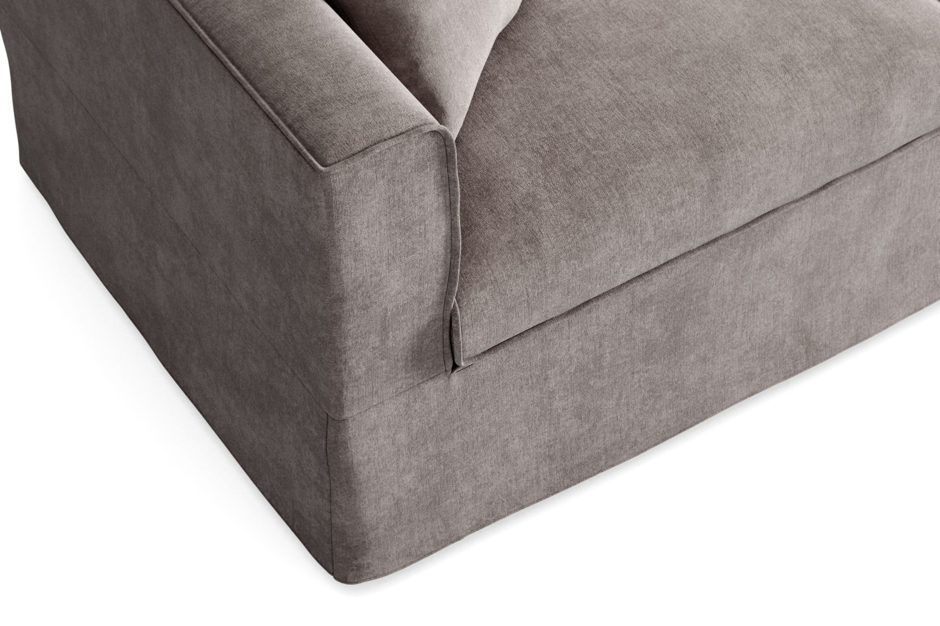 Travstad 3-sits Bäddsoffa med HVILA Bäddmadrass 140x200 cm Latex med Tvättbar klädsel - Grå/Vit - Products - Möbler - Soffa - Bäddsoffa - 3 sits bäddsoffa