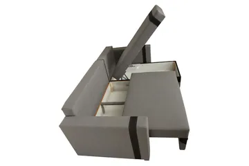 Trendy Divanbäddsoffa 235x155x82 cm - Grå - Products - Möbler - Soffa - Bäddsoffa - Bäddsoffa längsbäddad