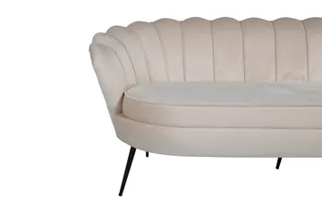 Calais 3-sits Soffa Sammet - Beige - Products - Möbler - Soffa - 3 sits soffa