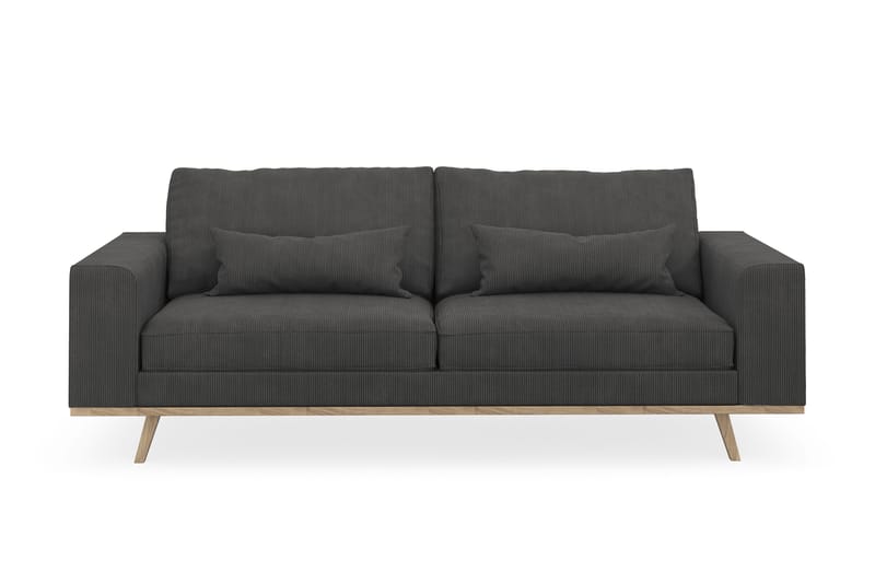 Copenhagen 3-sits Manchestersoffa, Mörkgrå