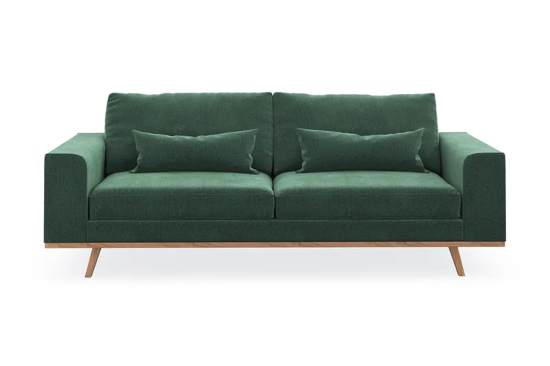 Copenhagen 3-sits Sammetssoffa, Mörkgrön