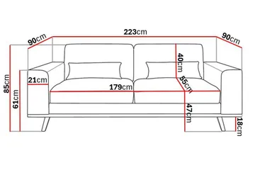 Copenhagen 3-sits Soffa i Bouclé - Vit - Products - Möbler - Soffa - 3 sits soffa