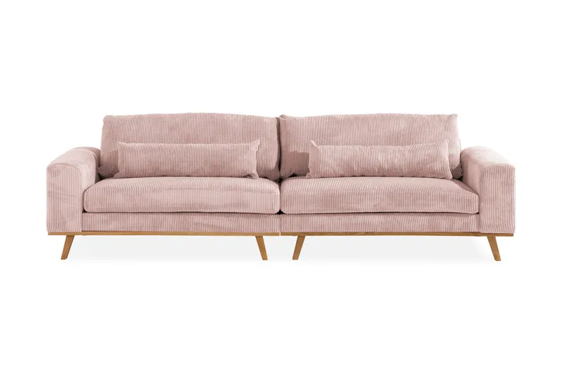 Copenhagen 4-sits Manchestersoffa, Rosa