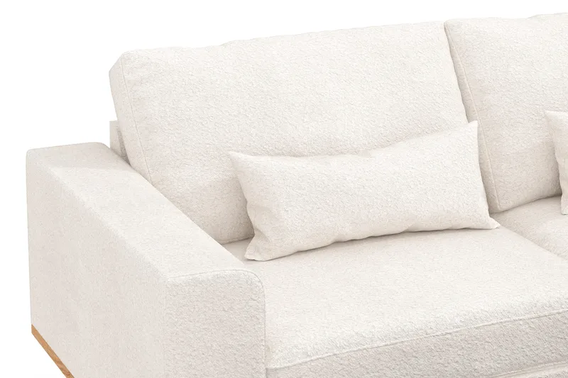 Copenhagen 6-sits L-formad Hörnsoffa i Bouclé - Vit - Products - Möbler - Soffa - Hörnsoffa