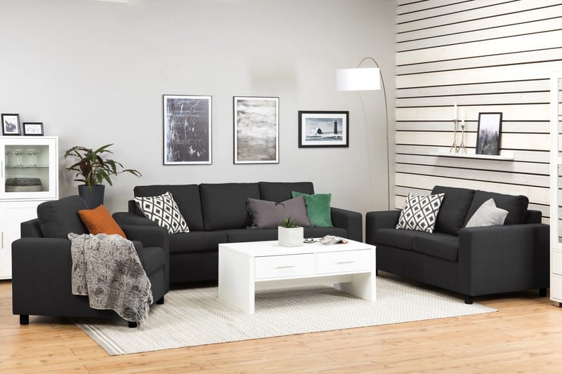 Crazy 3-sits Tygsoffa - Antracit - Products - Möbler - Soffa - 3 sits soffa