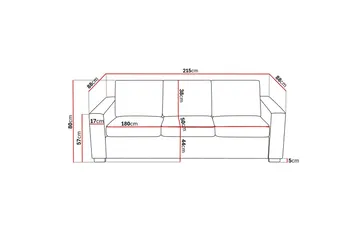 Crazy 3-sits Tygsoffa - Blå - Products - Möbler - Soffa - 3 sits soffa