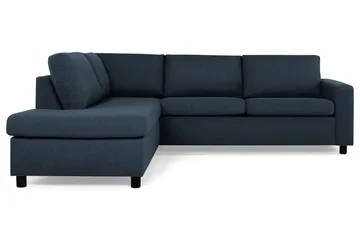 Crazy 3-sits Vänstervänd L-formad Schäslongsoffa i Tyg - Blå - Products - Möbler - Soffa - Divansoffa & schäslongsoffa