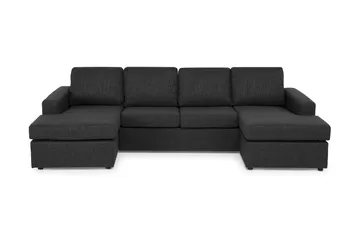 Crazy 4-sits U-formad Soffa med dubbeldivan i Tyg - Antracit - Products - Möbler - Soffa - U-soffa