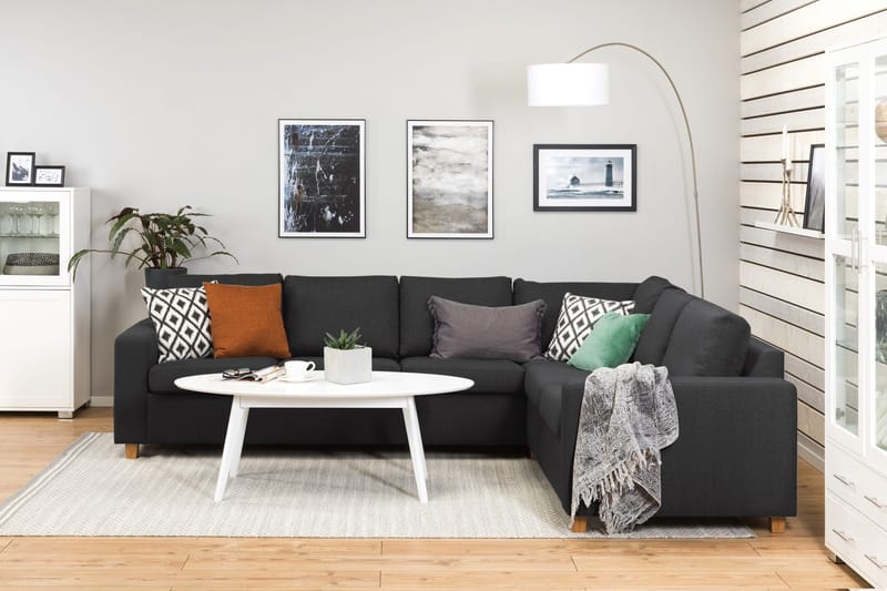 Crazy 5-sits Vändbar L-formad Large Hörnsoffa i Tyg - Antracit - Products - Möbler - Soffa - Hörnsoffa