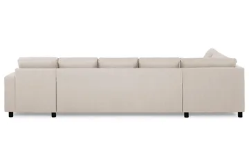 Crazy 5-sits Vänstervänd U-formad X-Large Soffa med Divan och Schäslong i Tyg - Beige - Products - Möbler - Soffa - U-soffa