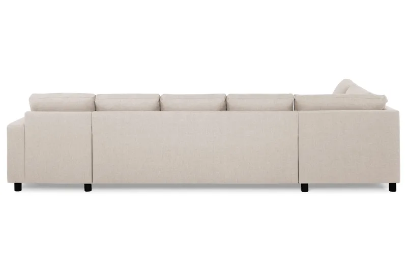 Crazy 5-sits Vänstervänd U-formad X-Large Soffa med Divan och Schäslong i Tyg - Beige - Products - Möbler - Soffa - U-soffa