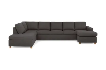 Crazy 5-sits Vänstervänd U-formad X-Large Soffa med Divan och Schäslong i Tyg