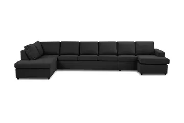 Crazy 6-sits Vänstervänd U-formad XX-Large Soffa med Divan och Schäslong i Tyg