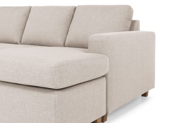 Crazy 6-sits Vänstervänd U-formad XX-Large Soffa med Divan och Schäslong i Tyg - Beige - Products - Möbler - Soffa - U-soffa