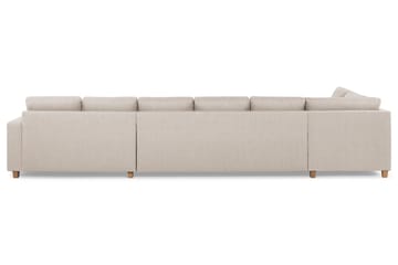 Crazy 6-sits Vänstervänd U-formad XX-Large Soffa med Divan och Schäslong i Tyg - Beige - Products - Möbler - Soffa - U-soffa