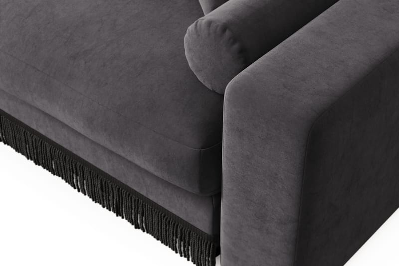 Arken Lyx 3-sits Vändbar L-formad Djup Divansoffa i Sammet - Mörkgrå - Products - Möbler - Soffa - Divansoffa & schäslongsoffa - 3 sits soffa med divan