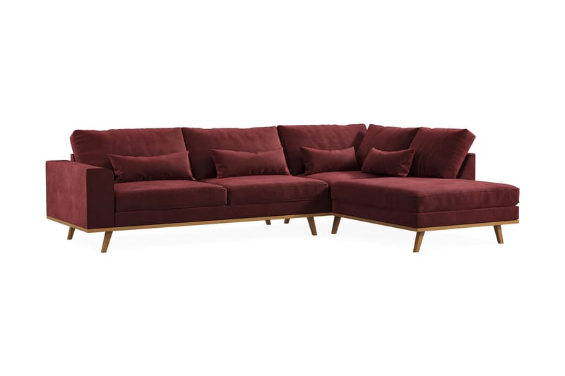Copenhagen 4-sits Högervänd L-formad Schäslongsoffa i Sammet - Lila - Products - Möbler - Soffa - Divansoffa & schäslongsoffa - 4 sits soffa med divan