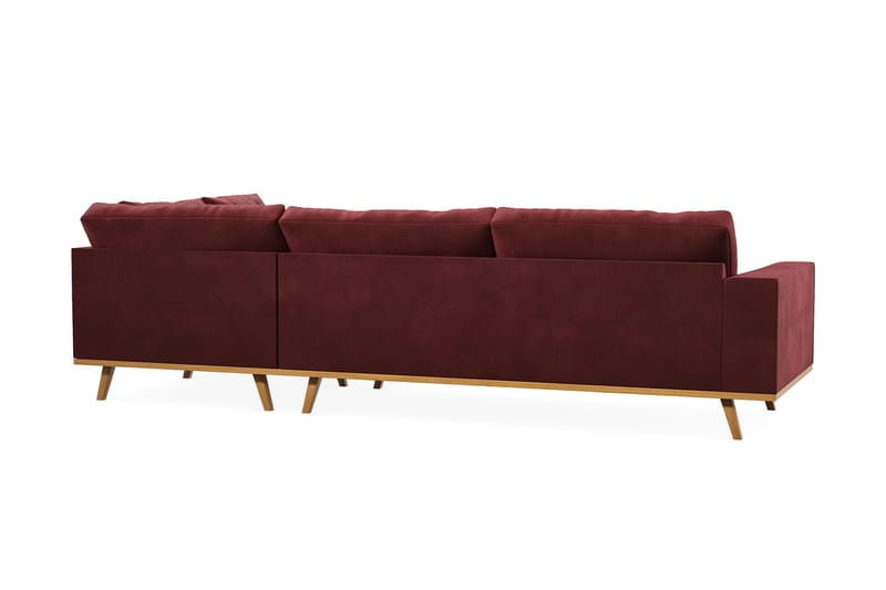 Copenhagen 4-sits Högervänd L-formad Schäslongsoffa i Sammet - Lila - Products - Möbler - Soffa - Divansoffa & schäslongsoffa - 4 sits soffa med divan