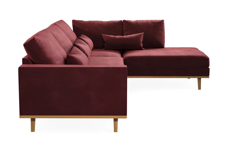 Copenhagen 4-sits Högervänd L-formad Schäslongsoffa i Sammet - Lila - Products - Möbler - Soffa - Divansoffa & schäslongsoffa - 4 sits soffa med divan