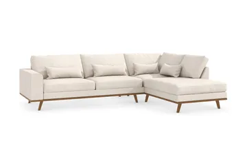 Copenhagen 4-sits Högervänd L-formad Schäslongsoffa i Tyg - Beige - Products - Möbler - Soffa - Divansoffa & schäslongsoffa - 4 sits soffa med divan