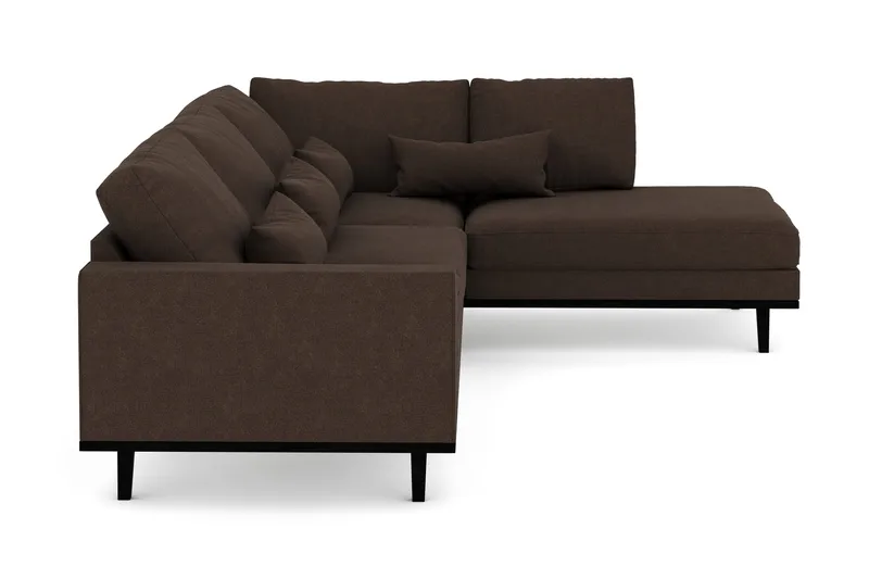 Copenhagen 4-sits Högervänd L-formad Schäslongsoffa i Tyg - Brun - Products - Möbler - Soffa - Divansoffa & schäslongsoffa - 4 sits soffa med divan
