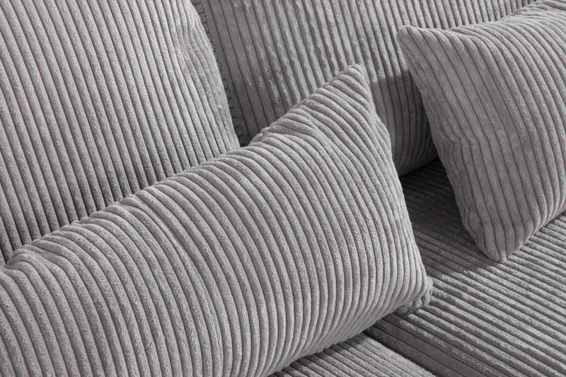 Copenhagen 4-sits Vänstervänd L-formad Schäslongsoffa i Manchester - Ljusgrå - Products - Möbler - Soffa - Divansoffa & schäslongsoffa - 4 sits soffa med divan