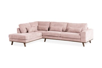 Copenhagen 4-sits Vänstervänd L-formad Schäslongsoffa i Manchester - Rosa - Products - Möbler - Soffa - Divansoffa & schäslongsoffa - 4 sits soffa med divan
