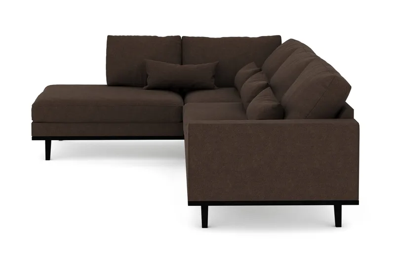 Copenhagen 4-sits Vänstervänd L-formad Schäslongsoffa i Tyg - Brun - Products - Möbler - Soffa - Divansoffa & schäslongsoffa - 4 sits soffa med divan
