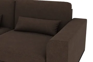 Copenhagen 4-sits Vänstervänd L-formad Schäslongsoffa i Tyg - Brun - Products - Möbler - Soffa - Divansoffa & schäslongsoffa - 4 sits soffa med divan